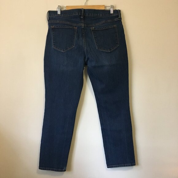 Old Navy Classic Original Dark Blue Mid Rise Short Denim Jeans - Picture 2 of 14